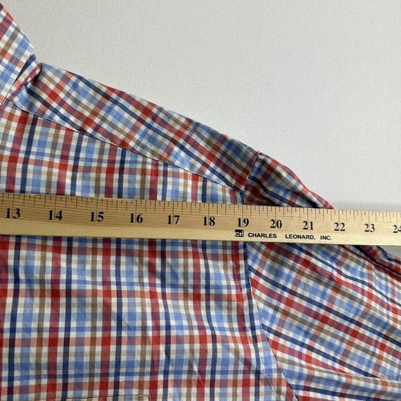 David Donahue‎ Dress Shirt Mens Size 2XL Tartan Plaid Button Up Long Sleeve - Picture 7 of 9